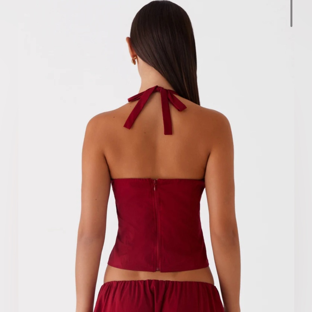 Peppermayo Red Halter Tank Top - Picture 2 of 14